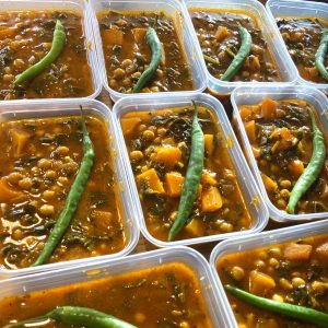 Chick pea, squash and Spinach Curry