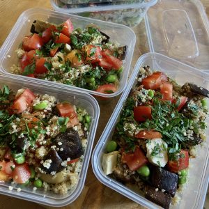Quinoa & Miso Aubergine Salad